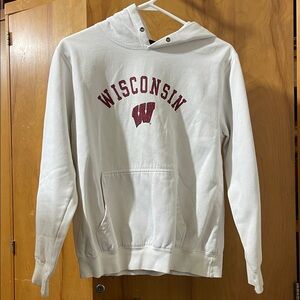 White Wisconsin Hoodie